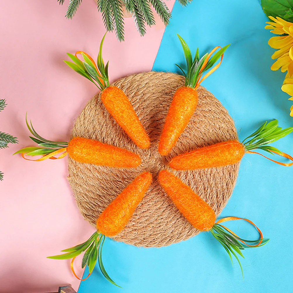 

10 Pcs Hanging Decor Carrot Decoration Pendant Ornament Mini Artificial Carrots