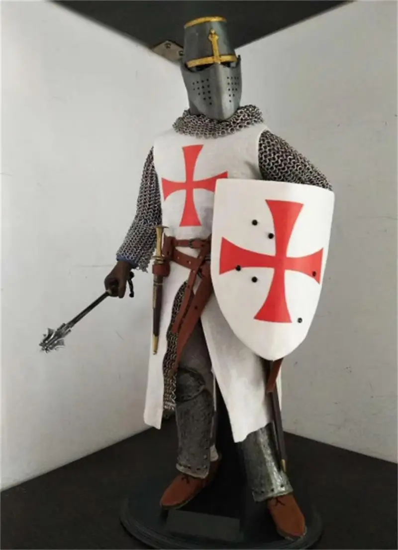 

1/6 Coomodel Old Vintage Knights Templar Flag Cloak Robe No Doll Fit For 12" BD001 B001 DAM TBL PH Action Figure Scene Component