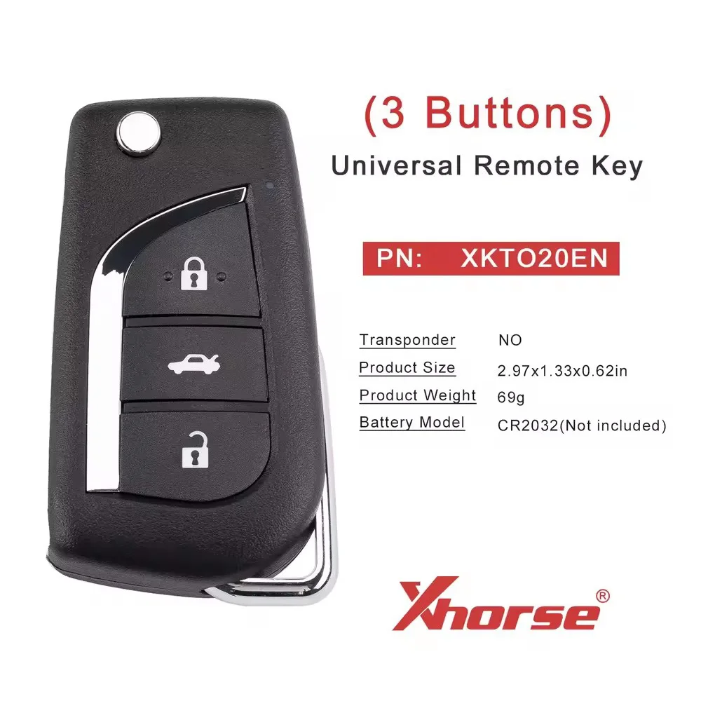 5 шт. Xhorse XKTO20EN обновленная версия XKTO00EN с 3 кнопками поддерживает беспроводное устройство для работы с Toyota с VVDI MINI Key Tool Max Pro