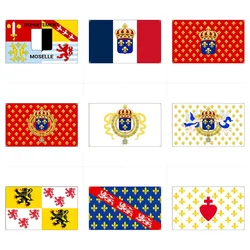 90X150CM France Royal Banners and Ensigns Flag King Louis XIV 3X5FT  Printed France History Flag Banner For Decor