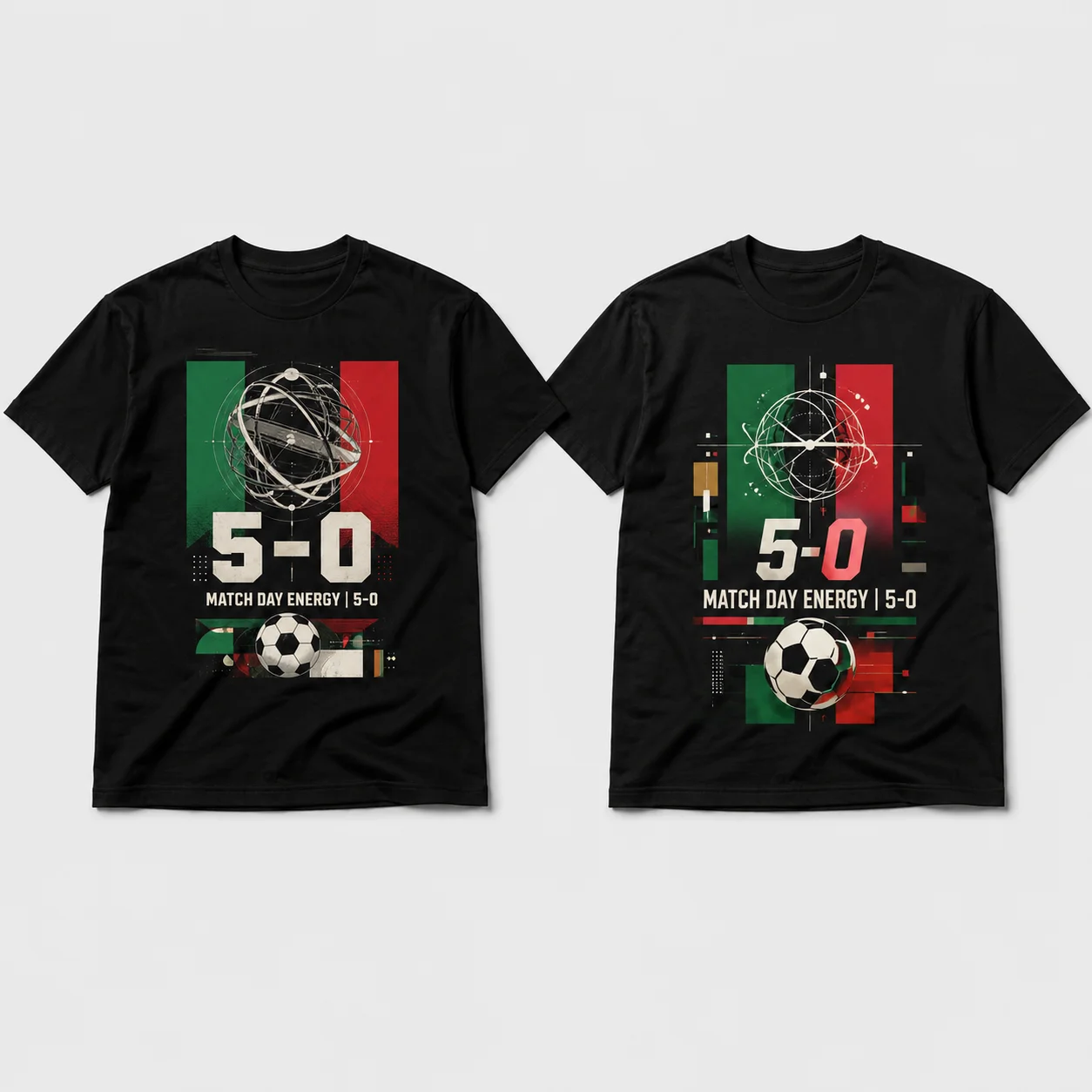 Country Supporter T Shirt 2PCS Custom Football Fan Graphic Tee Short Sleeve Summer Top Football Match