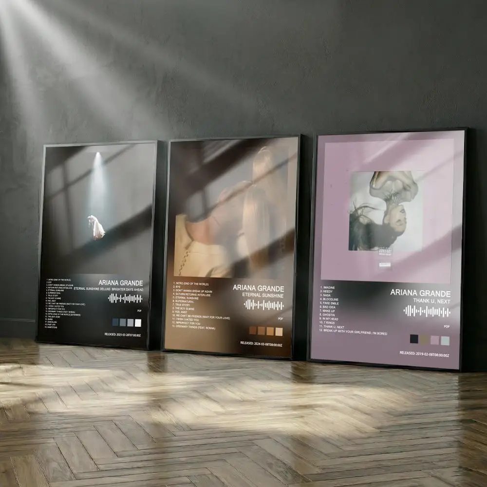 A-Arianas G-Grandes Poster-Album-Set, modernes Cover-Wandkunst-Set für Zimmer, Leinwandgemälde, Kunstdruck, Heimwanddekoration, Bild, Geschenk