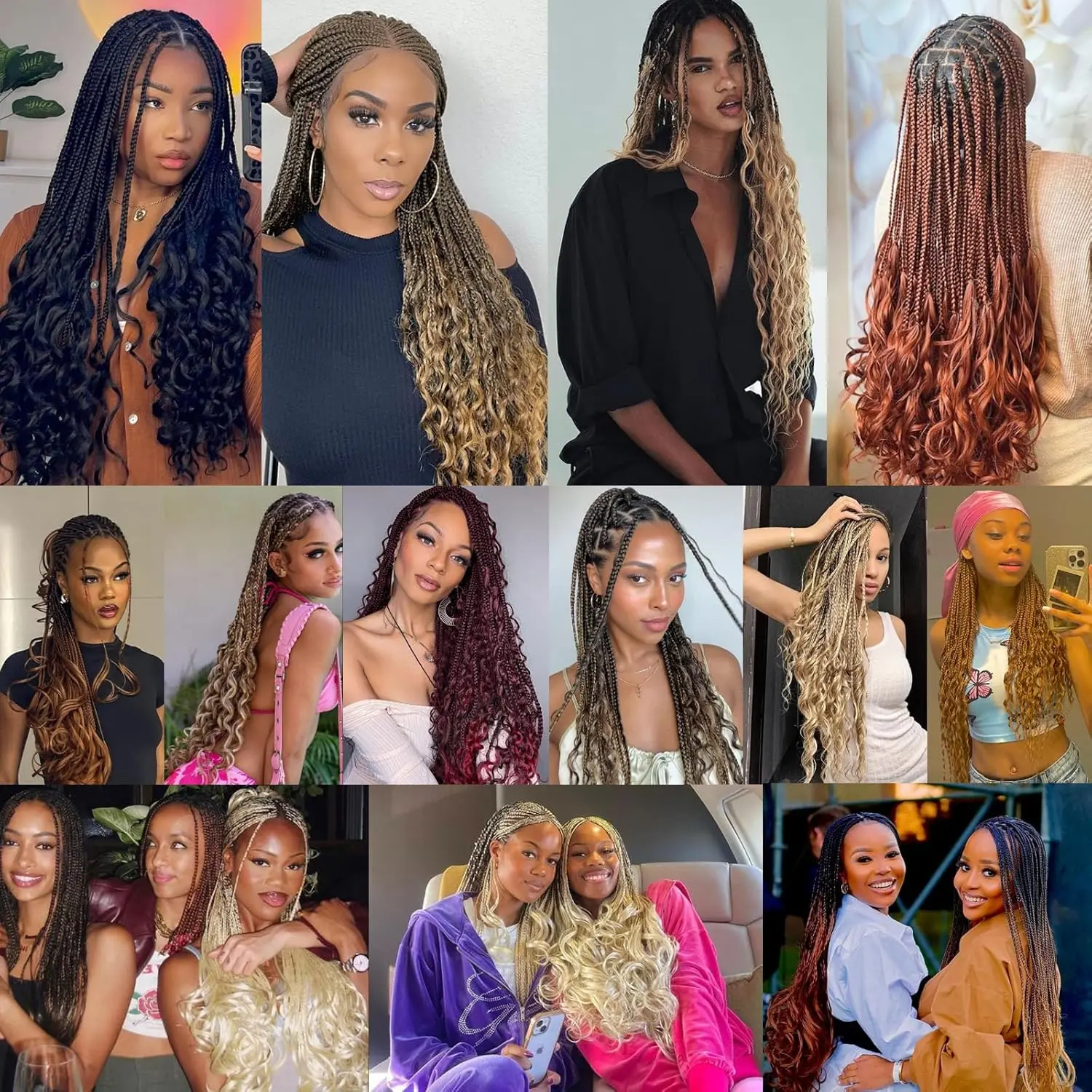 ผมถักเปียแบบ Body Wave ขนาด 24 นิ้ว ผมถักเปียแบบ Pre-feathered ยืดหยุ่นเด้งดึ๋ง ผมถักโครเชต์แบบ Ocean Deep Twist ผมต่อสังเคราะห์