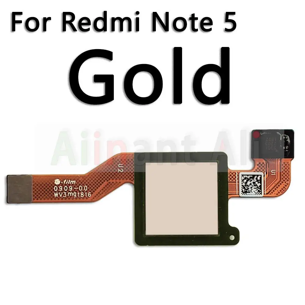 Botón de inicio Original para Xiaomi Redmi Note 5 5A Pro Prime Plus, escáner de dedo táctil, Sensor de huellas dactilares, Cable flexible