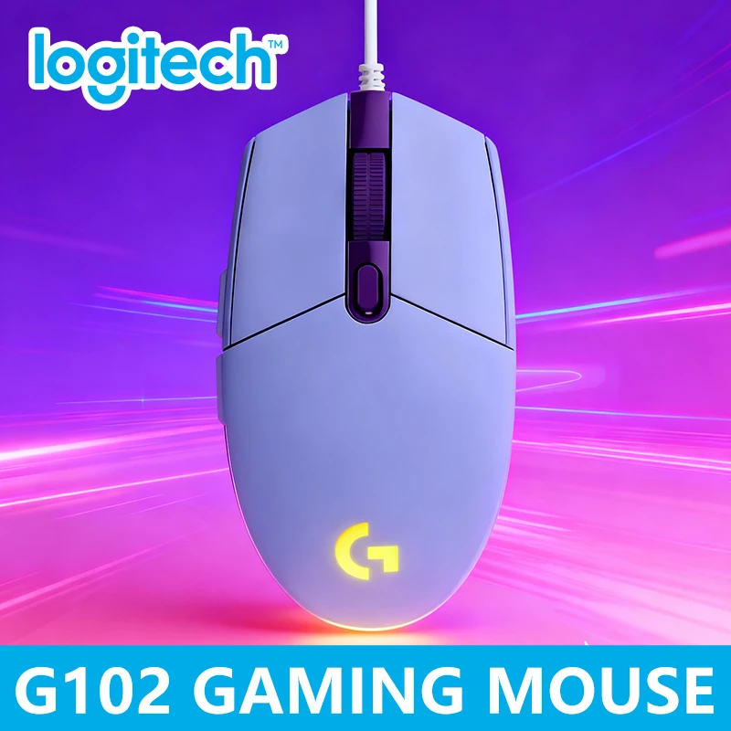 

Мышь Logitech G102 с ярким RGB-подсветкой, регулируемым эргономичным дизайном 8000 точек на дюйм и совместимостью с настольными компьютерами, ноутбуками