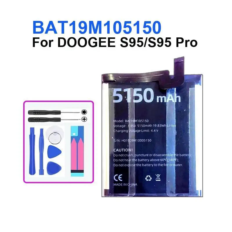 

5150 мАч BAT19M105150 Сменный аккумулятор для сотового телефона для портативных аккумуляторов Doogee S95Pro S95 Pro + гарантия трек-кода