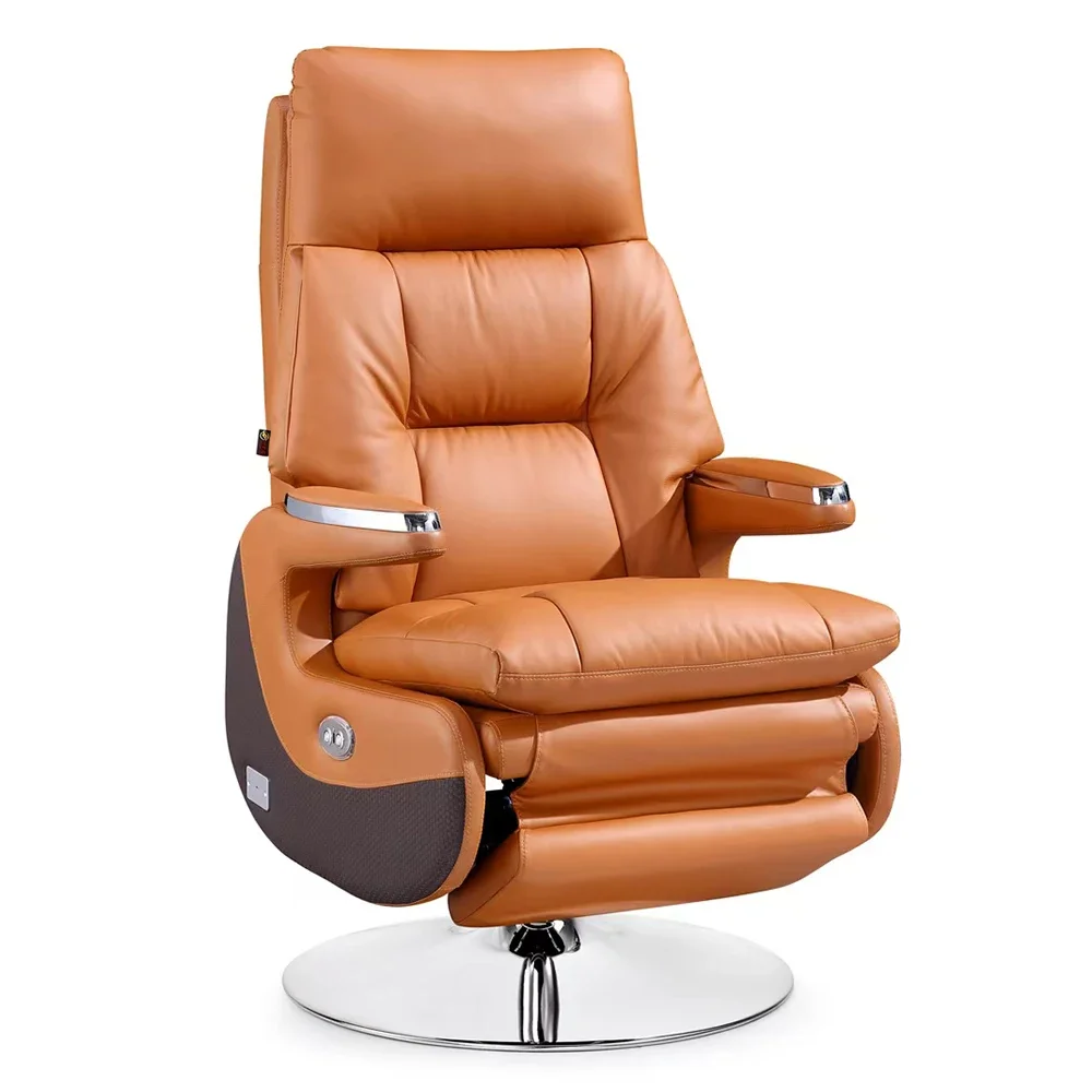 2026 Manufacture High Quality Big Boss Chair Hot Sale Luxury Massage Chair Genuine Leather Office Chair