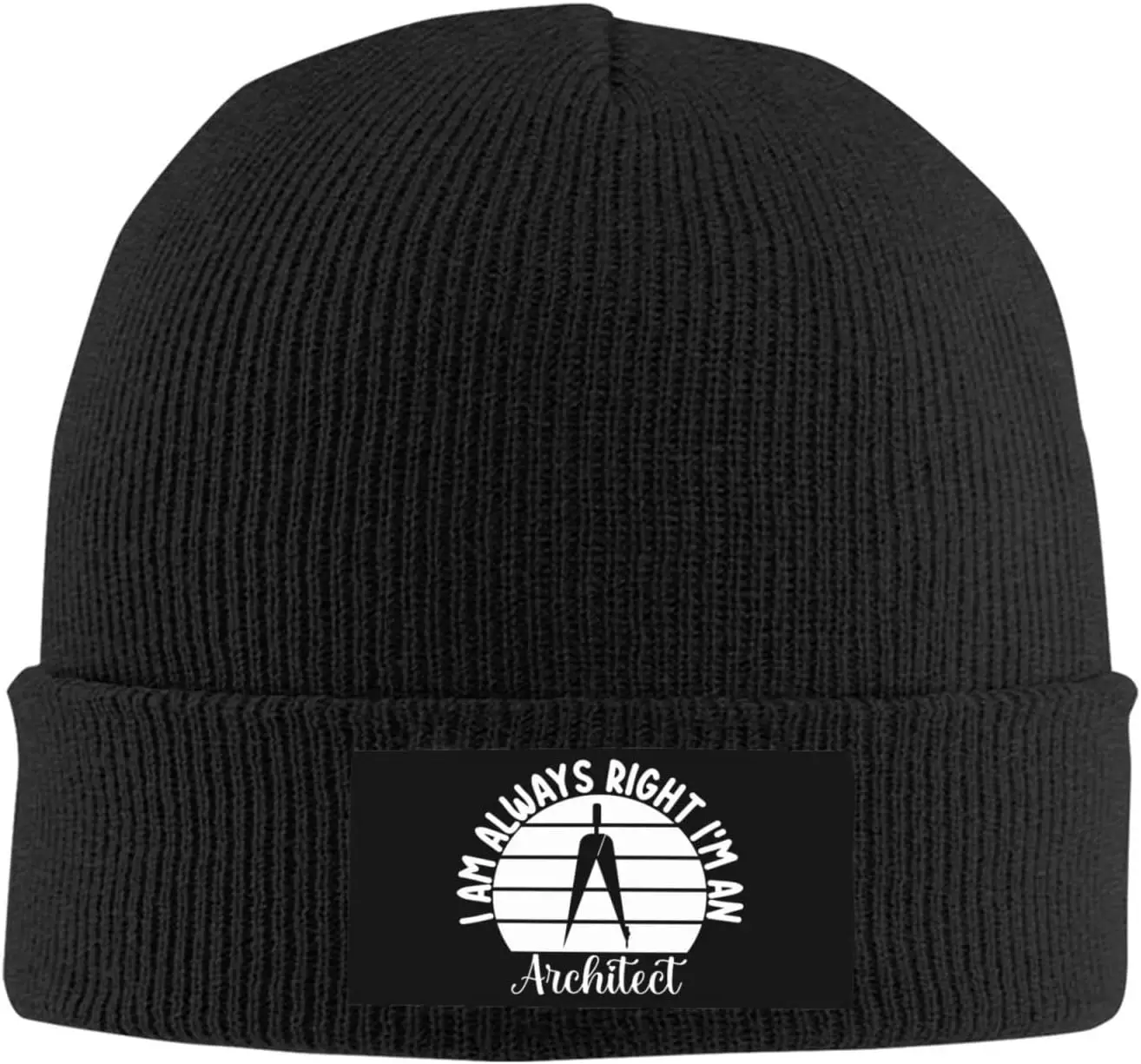 I Am Always Right I'm an Architect Beanie for Men Women Black Winter Hat Warm Knit Cuffed Beanies