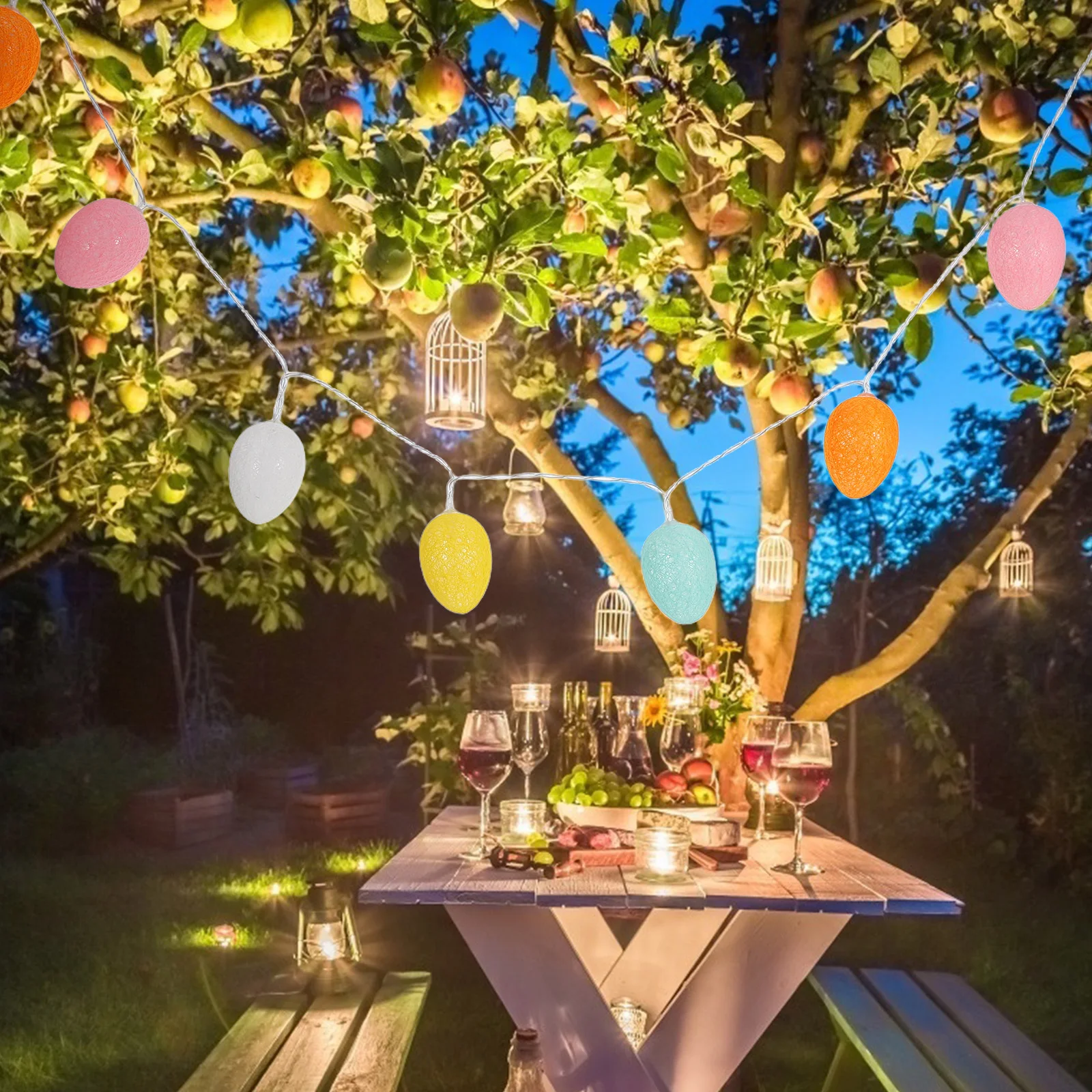 Easter Egg String Lights Led Operated Garland For Window Tree Party Outdoor Holiday Decorations Centerpiece