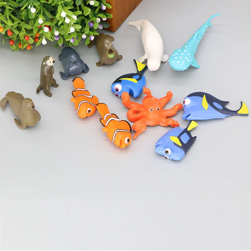 6Pcs/Set Anime Disney Cute Finding Nemo Dory Action Figure Toys Posture Model Collection Figurine Animals Doll