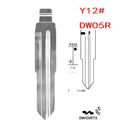 10 pz Y-12 # Y12 DWO5R lato destro metallo non tagliato vuoto vibrazione lama chiave a distanza per Chevrolet Buick Opel per keydiy KD xhorse VVDI