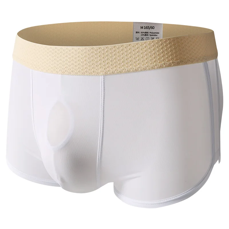 メンズ抗菌ボクサー,通気性下着,ソフトパンツ,シームレスショーツ,快適なuポーチモーダルパンティー,セクシー