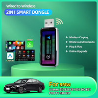 wireless carplay adapter For BMW 5 Series E12 E28 E34 39 E60 61 F10 11 G30 31 2 in 1 carplay android auto apple carplay wireless