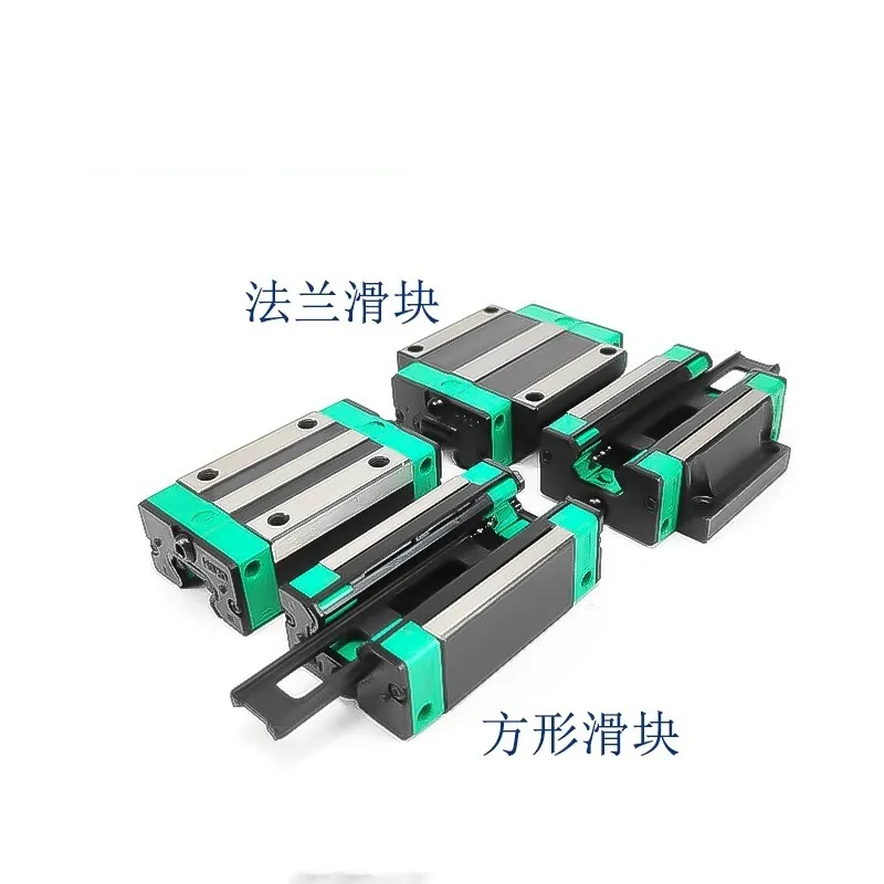 4 Pcs HGH15CA /HGW15CC /HGH20CA/HGW20CC Linear Block   Bearing For  Rails CNC Black green / Red green