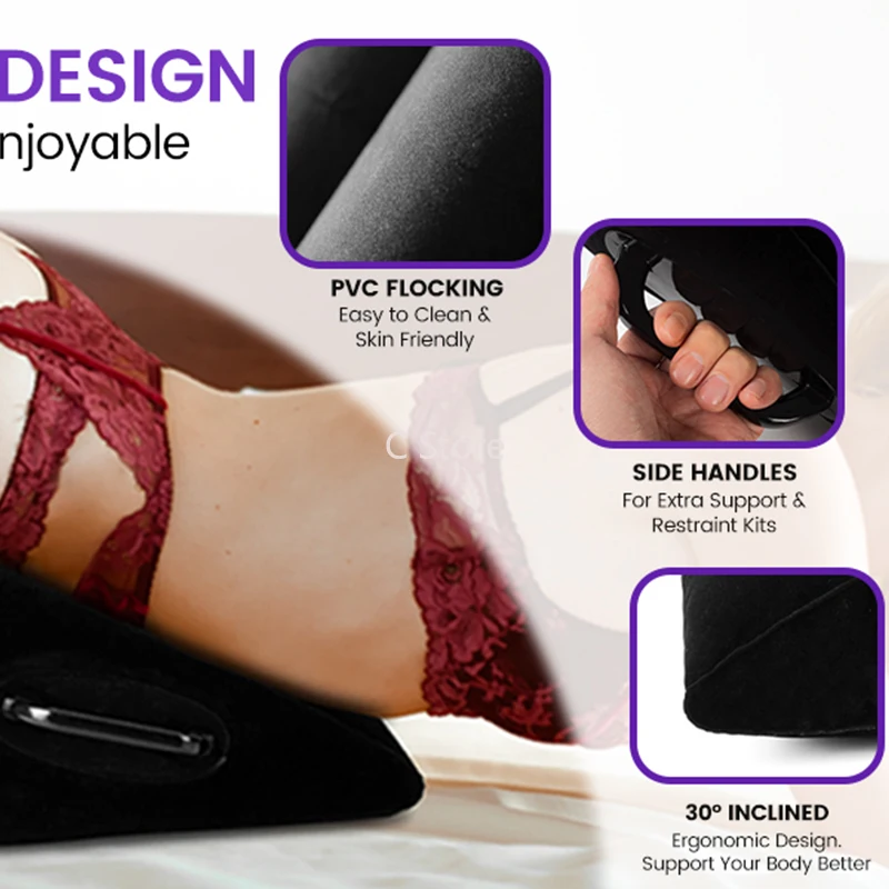 Almohada Sexual grande Bdsm, Juguetes sexuales para parejas, cama, Juguetes sexuales, Juguetes sexuales para hombres, cojín inflable de cuña,