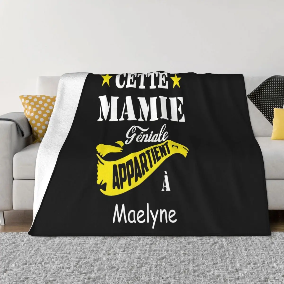 Personnalise Mamie Idee Cadeau Mamy Maillot Fete Des Grand Mere F005 2021 Aesthetic 2021 Top Quality Throw Blanket