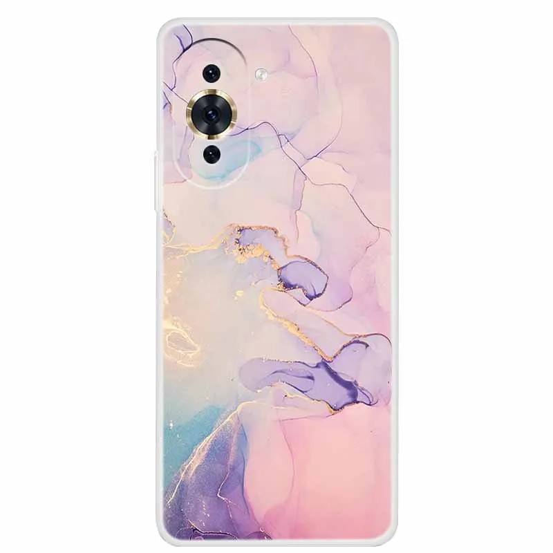 화웨이 노바 10 프로용 투명 대리석 소프트 TPU 실리콘 후면 커버, 폰 케이스, 펀다 코크 노바 10 프로용