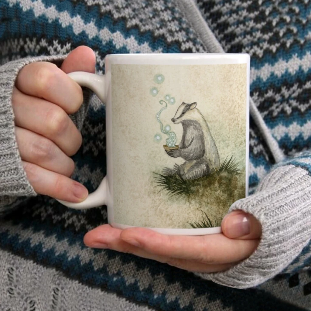

Кофейная кружка Badger Magick, чайная чашка, кофейная чашка 11 унций, забавная керамическая кружка на день рождения, персонализированная чашка