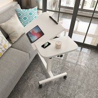 Mobile Computer Desk Study Table Laptop Stand Shelf Bedside Table Laptop Adjustable Desk PC Bed Table For Home Room Furniture