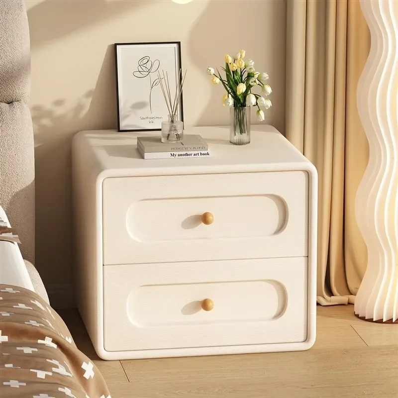 for Cream Style Bedside Table Light Luxury High End Creative Small Bedroom Storage Cabinet Side Nightstand