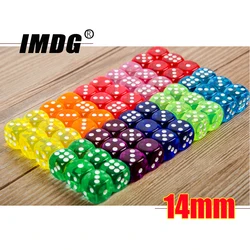 10pcs/pack Colors Acrylic Dice 14mm Transparent Round Corner High Quality Boutique Game Dice