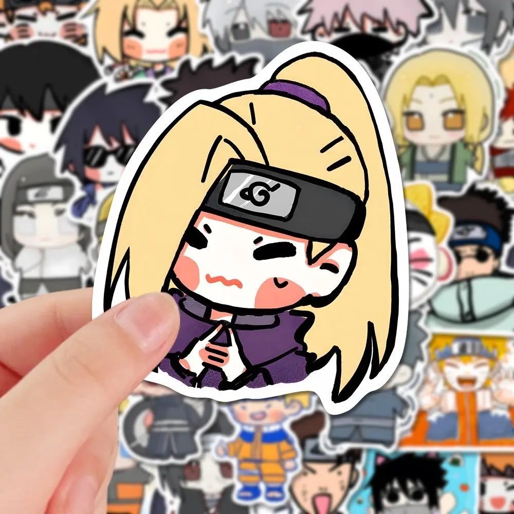 

54PCS Cartoon Q Version Naruto Character Sticker 2D Peripheral DIY Desktop Laptop Mobile Phone Waterproof Sticker