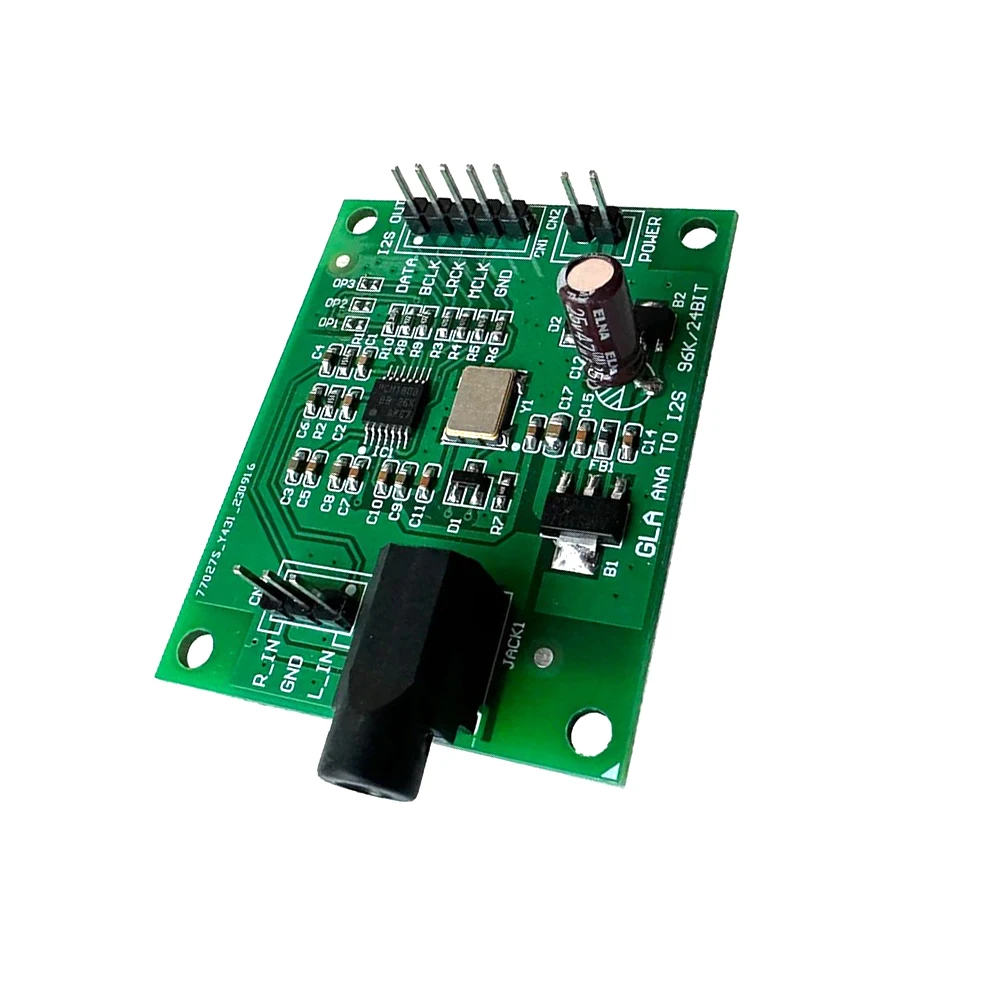 Imagem -02 - Amplificador de Sinal de Áudio Analógico Pcm1808 Adc para I2s 35 mm Suporte 48k 96k 24bit Dsp Decodificador de Gravação Amplificador dc 5v12v