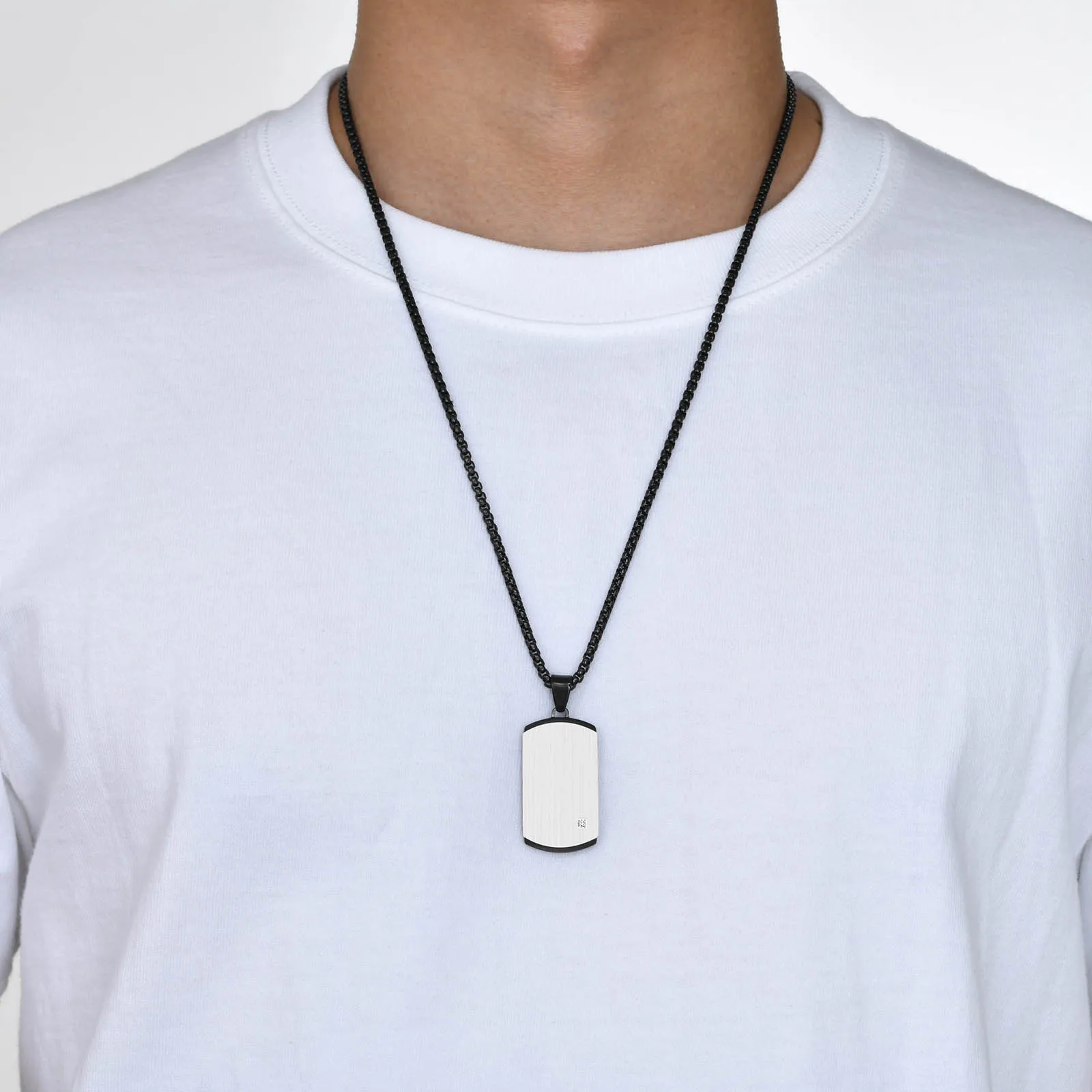 Men Military Army Dog Tag Necklaces,Waterproof Stainless Steel Dog Tag Pendant Inlay Cubic Zirconia Stone, colar masculino