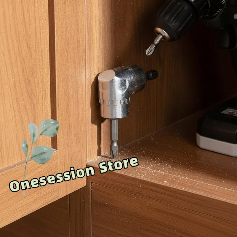 105° Right Angle Screwdriver Joint Heavy Duty Electric Drill Corner Attachment for Garage Repair Maintenance