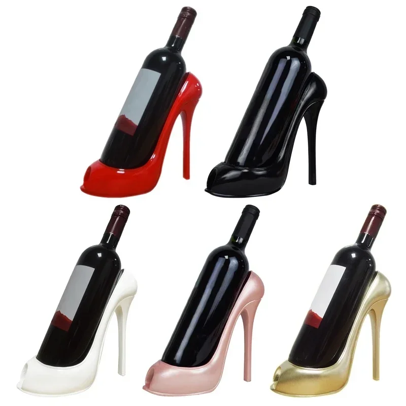 High Heel Shoe Wine Bottle Holder Creative Wine Rack Wine Glass Holder Champagne Wall Stand Bar Bracket Display Home Decoration