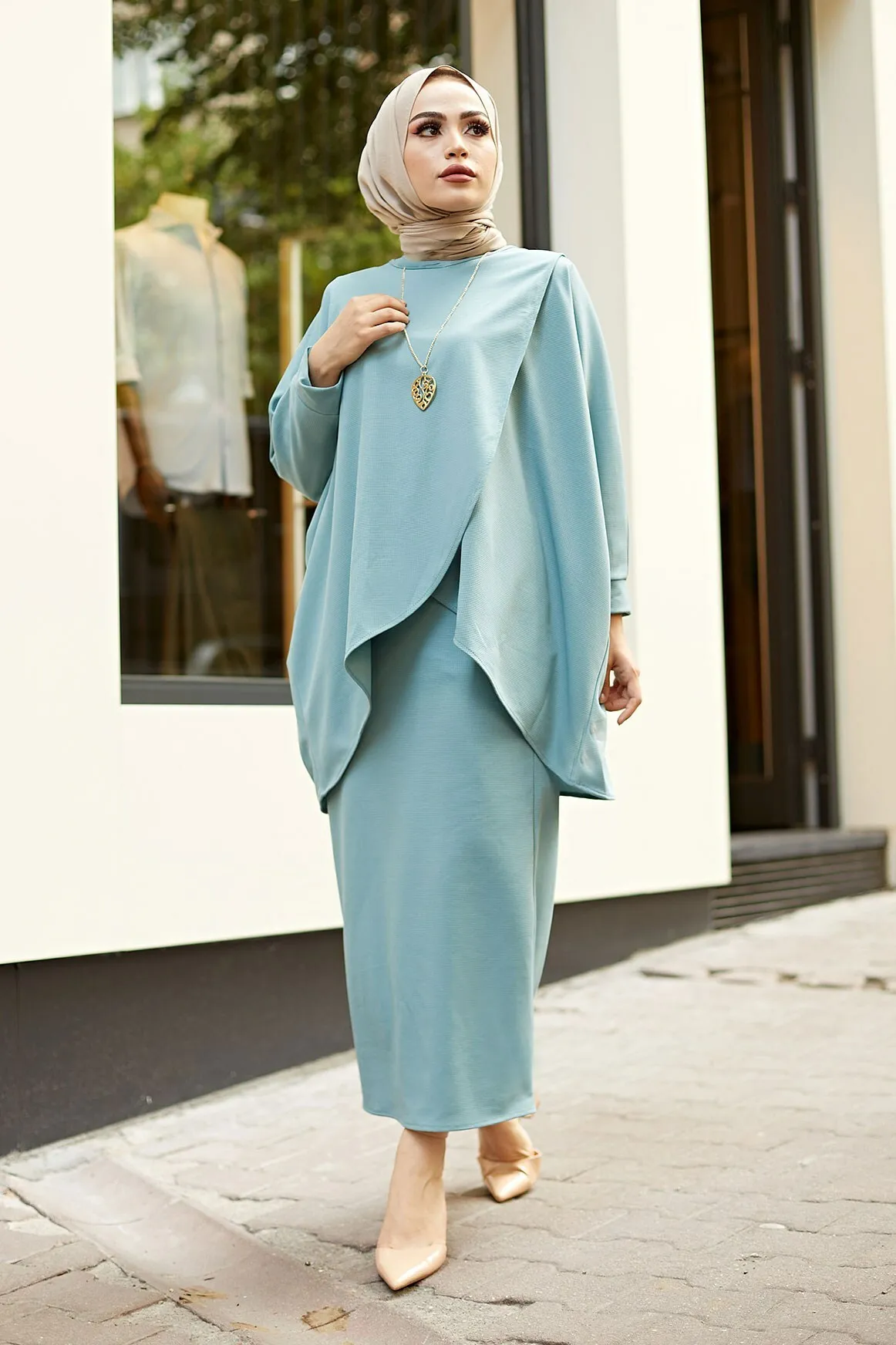 Skirt Tunik Dual Suit Kombin Set Muslim fashion Muslim dress hijab dress Muslim üstleri women suit