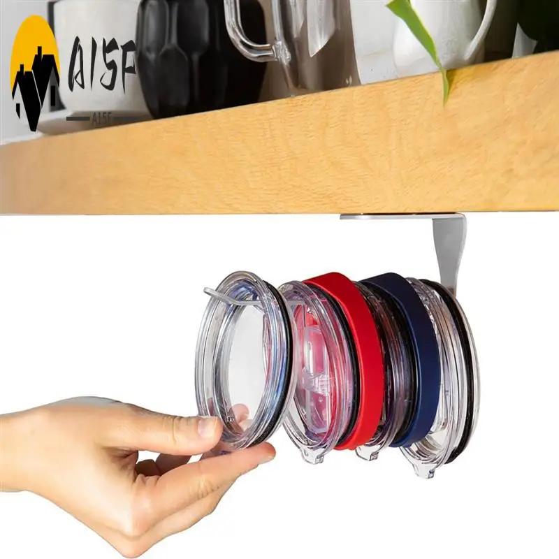 

A15F-Kitchen Gadgets Tumbler Lid Organizer - Horizontal - Self-Adhesive Lid Organizer For Under-Cabinet Mount