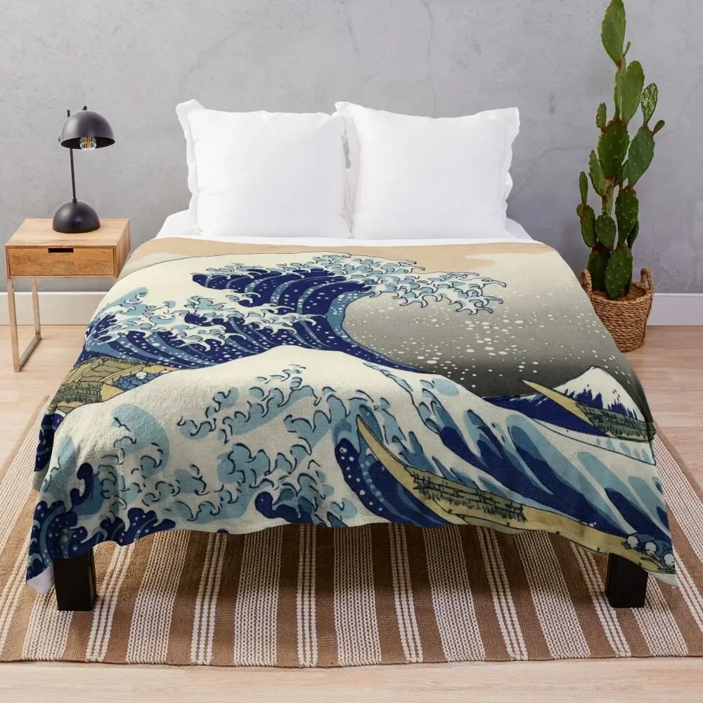 

The Great Wave off Kanagawa Throw Blanket Bed covers Fashion Sofas Plaid on the sofa Blankets