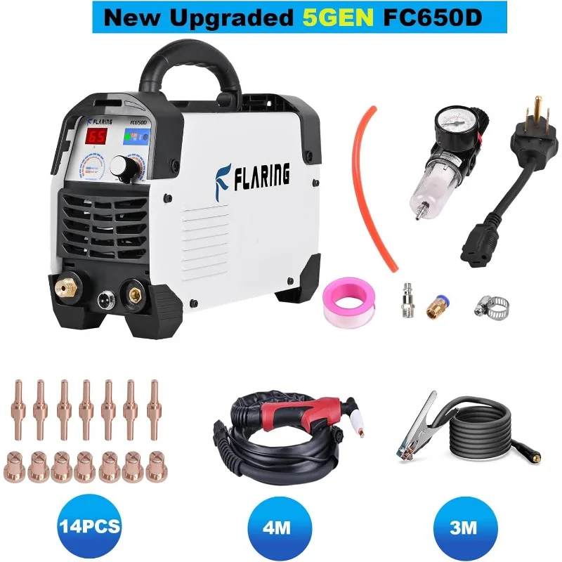 Plasma Cutter,65 Amp Plasma Cutter Machine 120V 240V 4/5" (20mm) Max Cutting 1/2" (12.7mm) Clean Cut IGBT High image 5