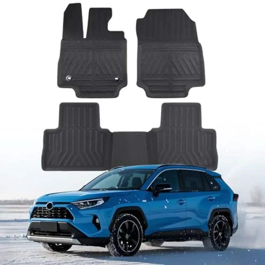 

Автомобильные коврики для Toyota RAV4 2019-2025, всепогодные, резиновые, на заказ, передние и задние, 5 мест, 3 шт., черные