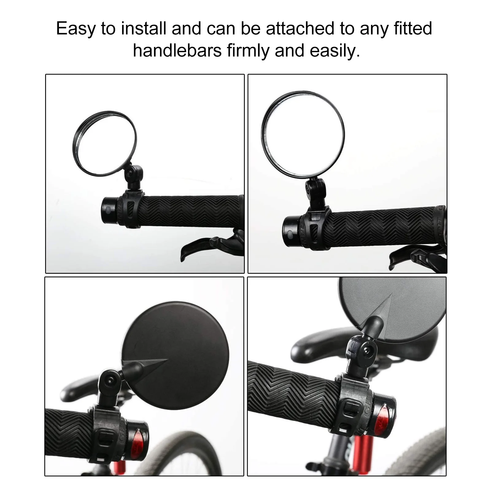 

2Pcs Bike Rearview Mirrors Clear Handlebar Mirrors for Cycling Safety Mountain Road Bike Accessories Mirror