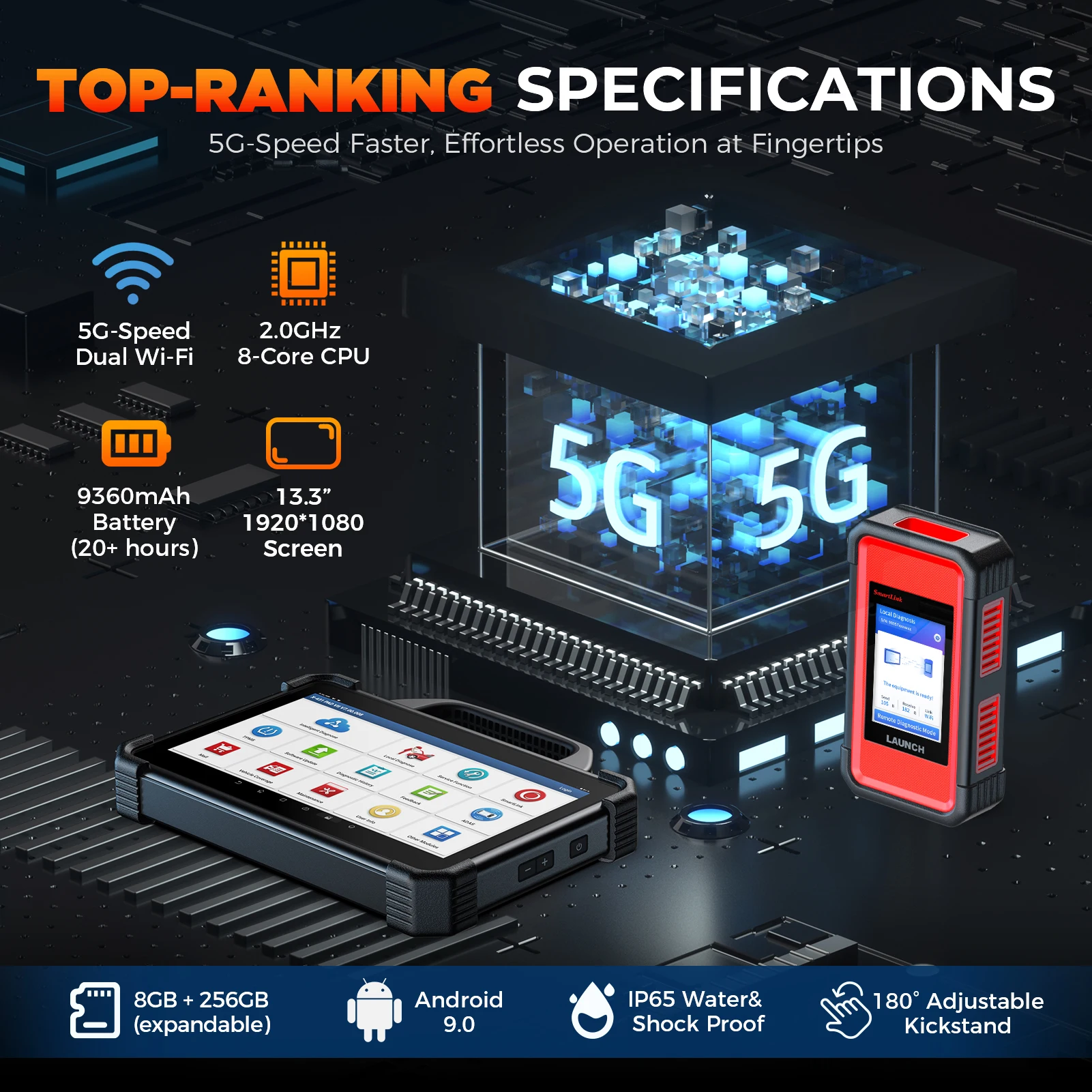 إطلاق X431 PADVII Elite أدوات تشخيص السيارات PAD7 PAD VII J2534 Smartlink ماسح ضوئي للسيارات تشخيص تلقائي برمجة عبر الإنترنت #6