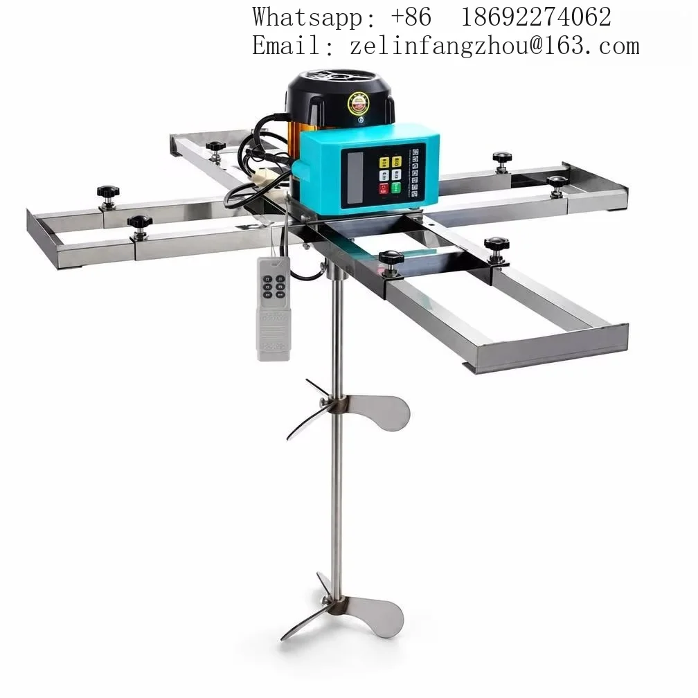 IBC Tote Tank Electric Mixer Pure Copper Motor Intelligent Frequency Controller Remote Control Stainless Steel Frame