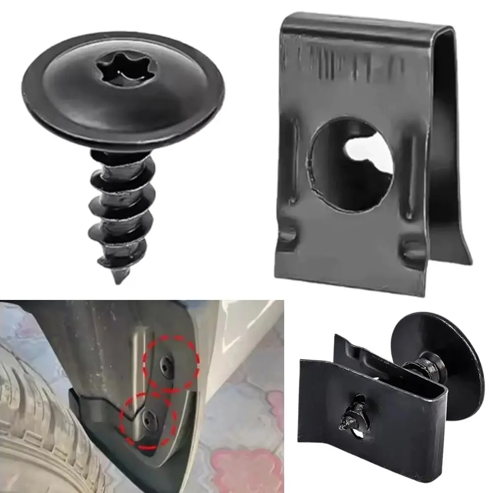 Base de parafuso de carro e clipe em forma de u modificação automotiva painel de motocicleta e arruelas de carro, clipe de acessórios interiores de ha