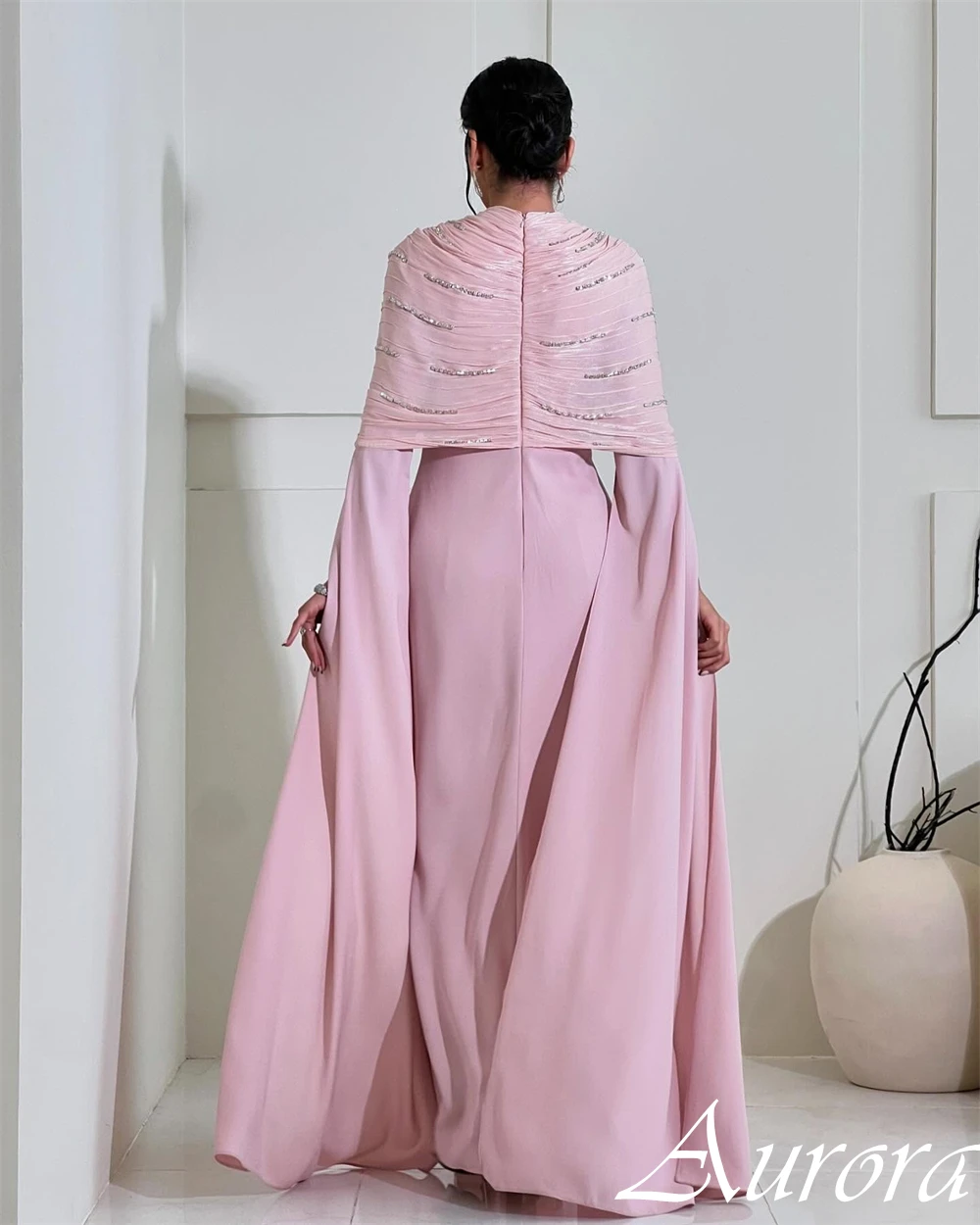 Customized O-Neck Shawl Modern Special Occasion Gowns Mermaid Crystal Sparkly Evening Dress Zipper Back Luxury Cocktail Dress