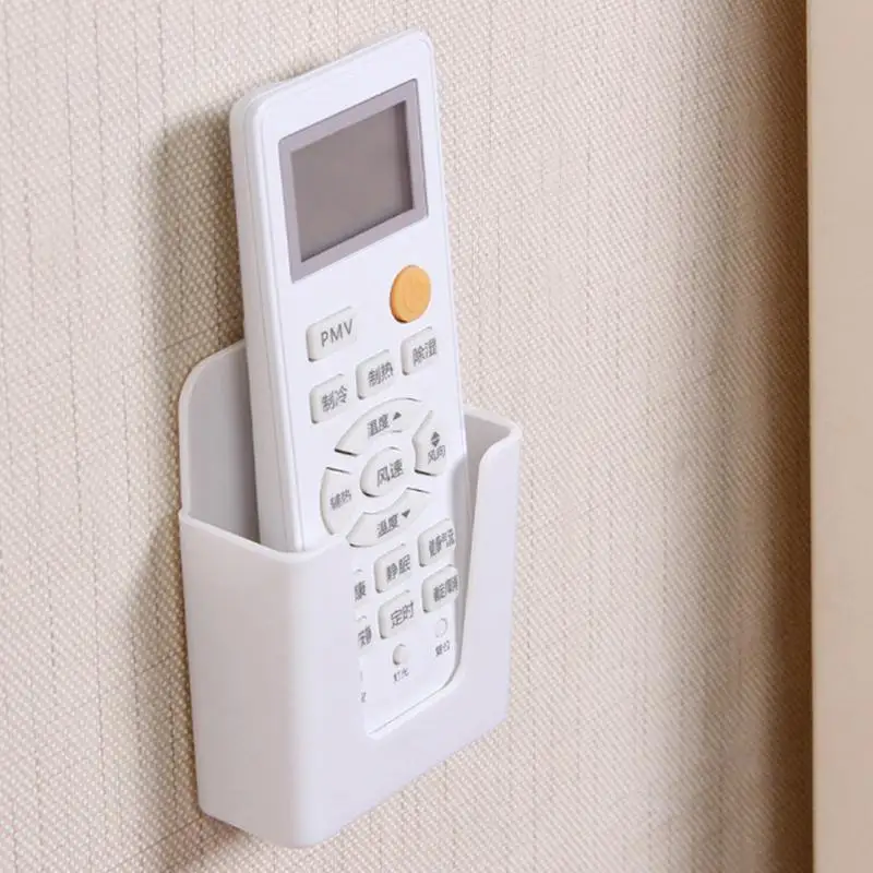 Soporte remoto sin agujeros para TV, cajas de almacenamiento de medios, organizador de montaje en pared Universal, almacenamiento de Control remoto