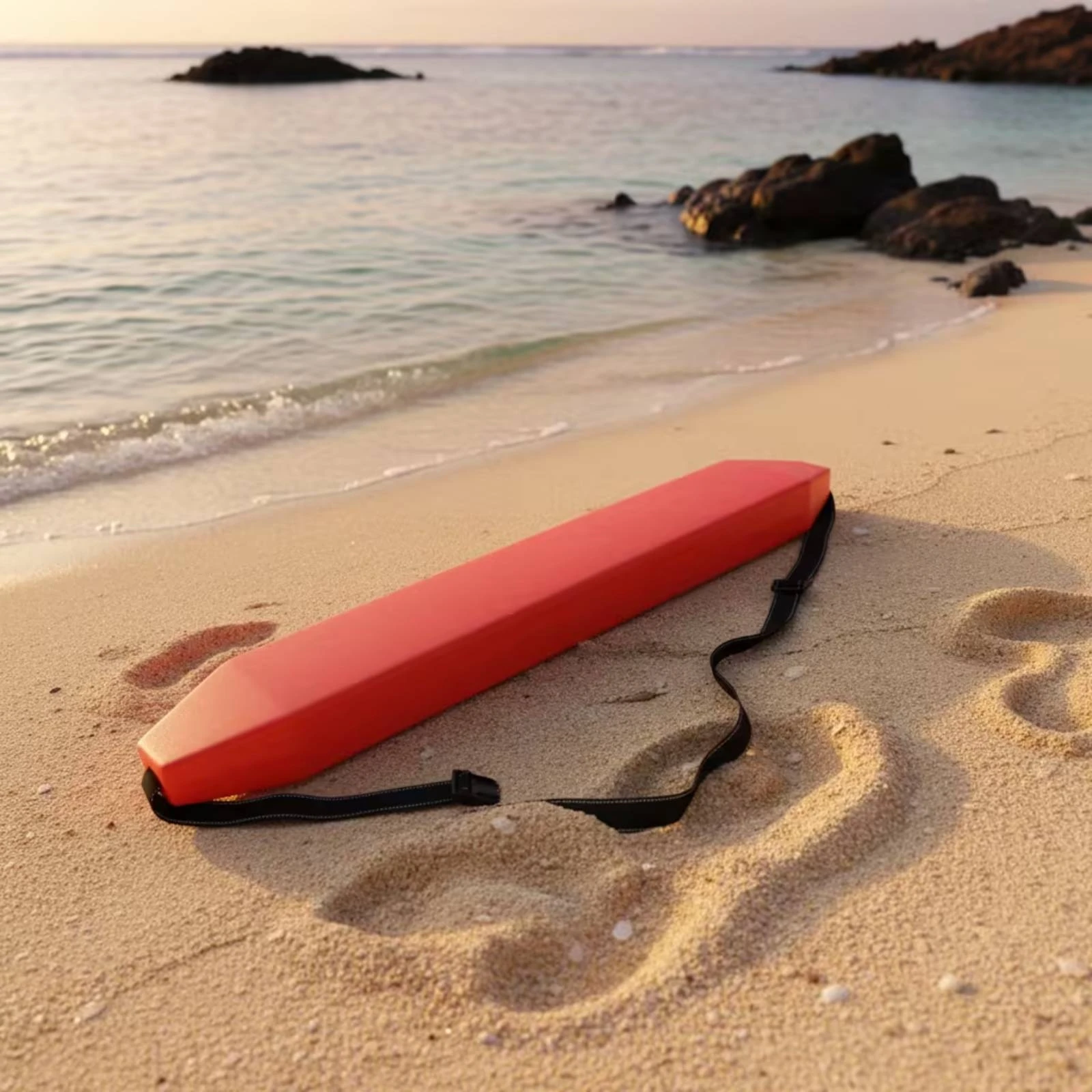 Rescue Buoy with Strap Tapered Torpedo Buoy Rescue Can Buoyant Lifeguard Floatation Device Safe for Lifeguards, Open Water