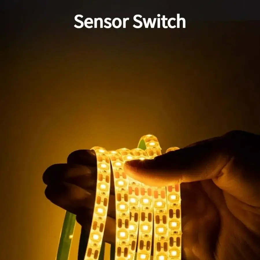 Led Light Strip with Power Supply Decoration Lighting Tape for Room Backlight Ribbon PIR Motion Sensor Hand Sweep Dimming