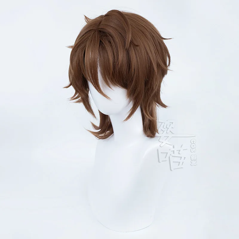 Peluca de Cosplay de Gallagher, juego Honkai Star Rail, 32CM, pelo sintético marrón resistente al calor, pelucas de Cosplay de Anime Gallagher, peluca de Halloween