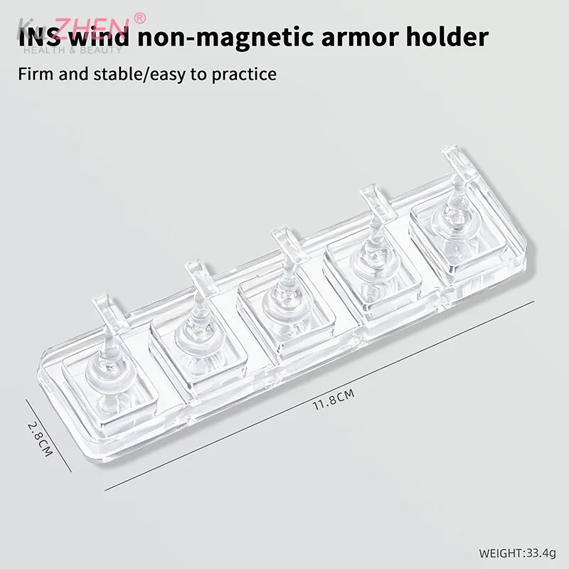 1/5/10 Raster Niet-magnetische nagelstandaard Monsternagels Display Nagellakhouder Nageltips Herbruikbare niet-magnetische nagelstandaard