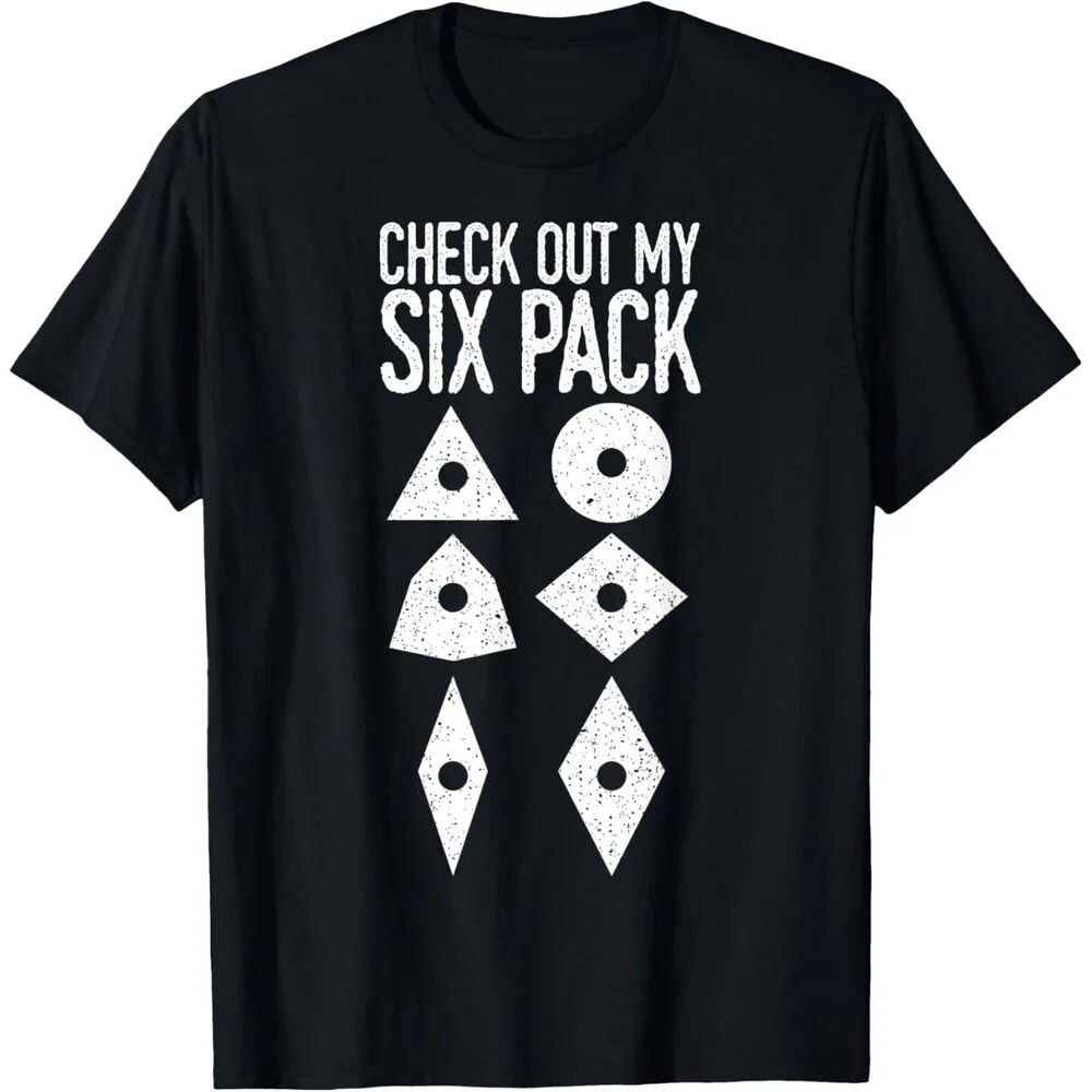 

CHECK OUT MY SIX PACK Humorous Design T-shirt Male Fashion Crewneck Short Sleeve Creative Printed Men Cotton Tee Top