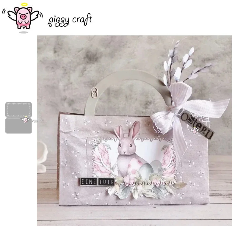 

Piggy Craft metal cutting dies cut die mold Card background frame Scrapbook paper craft knife mold blade punch stencils dies