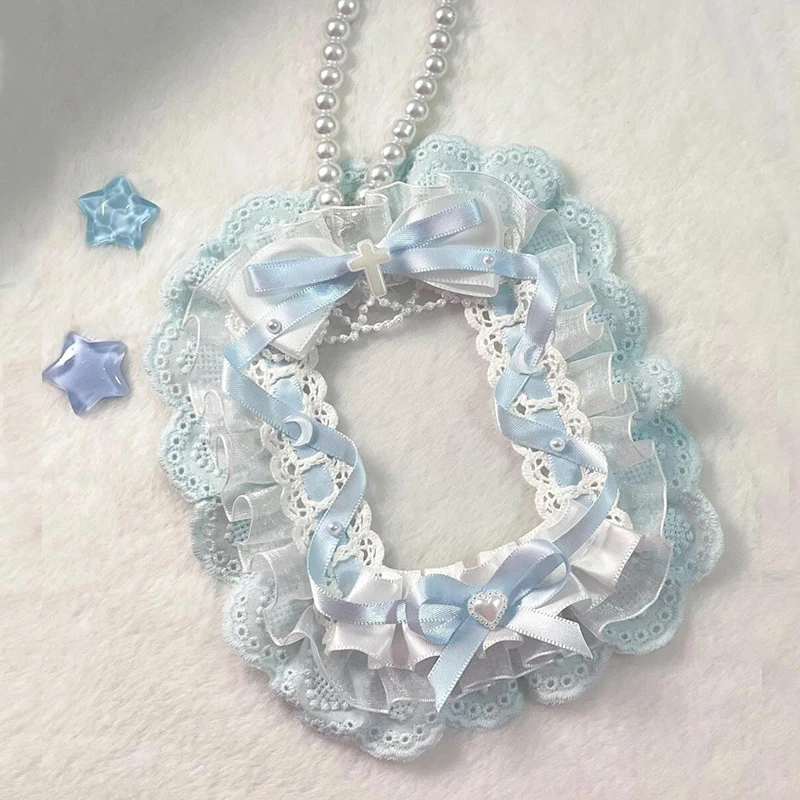 Kpop Photocard حامل الحلو لوليتا نمط القوس صور بطاقة حامي المعبود عرض الصور حالة الدانتيل Photocard حالة الهدايا #2