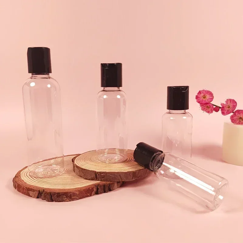50 Stuks Hervulbare 30 Ml-100 Ml Clear Pet Plastic Flessen Met Disc Top Caps Lege Samendrukbare Containers Voor Lotions Crèmes Shampoo