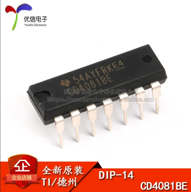 5PCS/LOT  new  CD4081BE CD4081 DIP-14   4000 A series of  CD4081BE  CMOS  The integrated circuit